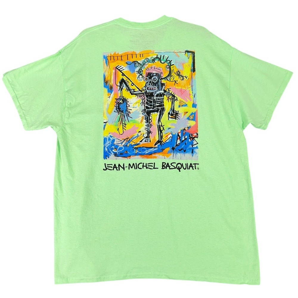 Jean-Michel Basquiat Artestar Graphic T-Shirt Mens XL Crown Logo Fishing Art